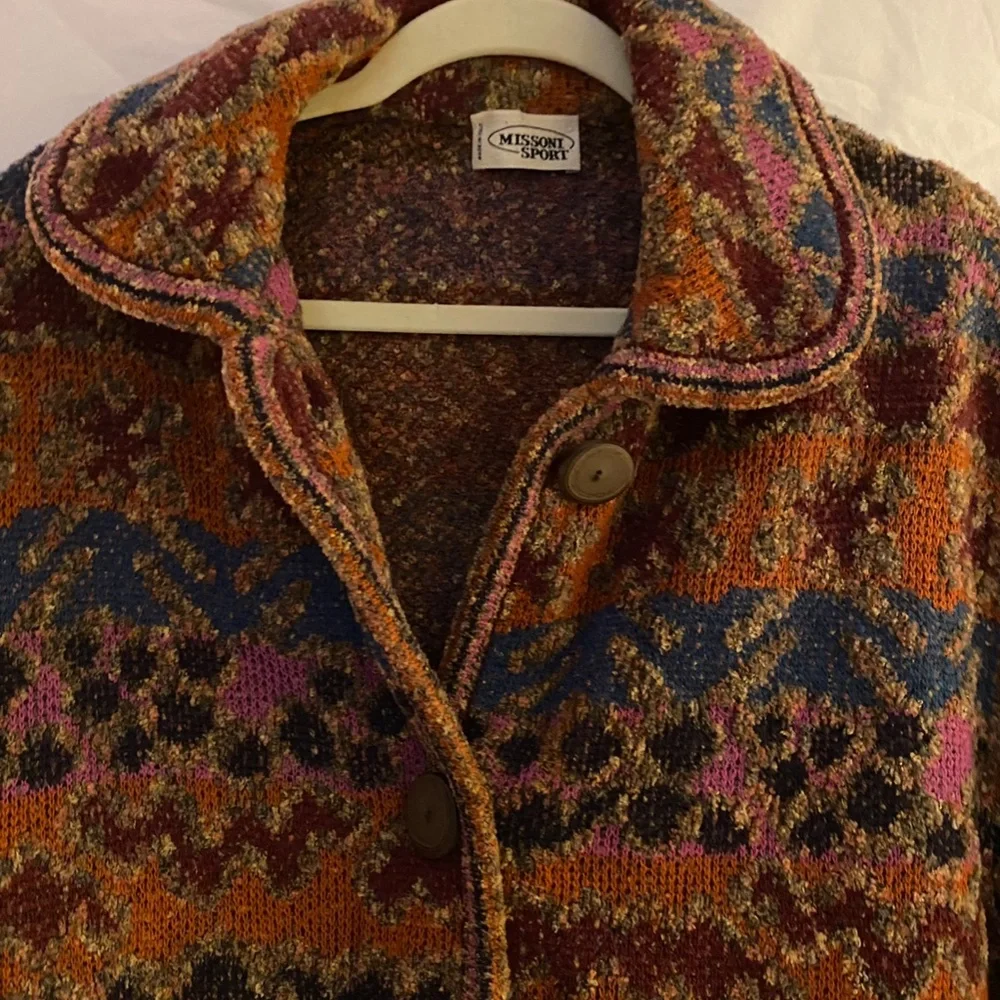 Button front sweater jacket wool blend - Picture 2 of 4